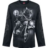 Spiral Nine Lives Heren Shirt met lange mouwen - zwart - XXL