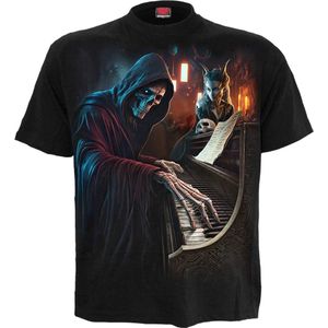 Spiral Midnight Blues T-shirt zwart M 100% katoen Basics, Horror, Rock wear, Schedels