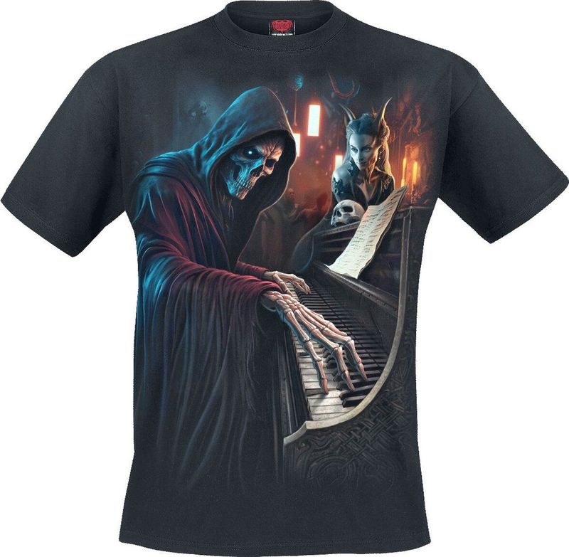 Spiral Midnight Blues Heren T-shirt - zwart - 3XL