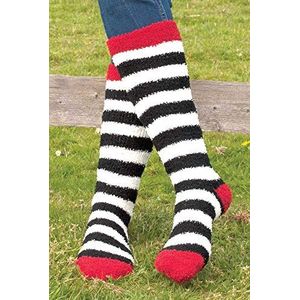 Rhinegold Soft Touch Knie Hoge Sokken-Zwart/Wit