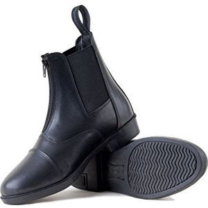 Rhinegold Boston Zip Front Lederen Paddock Boot, Zwart, 4 (EU37)