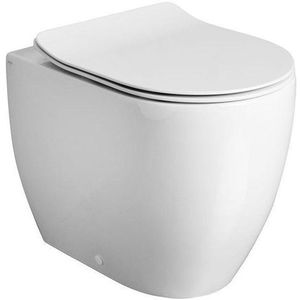 Crosswater Glide II Staand Toilet - 36.5x51x42.5cm - spoelrandloos - zonder zitting- wit glans GL6117CW