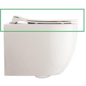 Crosswater Glide II Toiletbril - 46cm - softclose - quickrelease - wit GL6106W