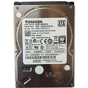 Toshiba MQ01ABD075 750 GB SATA 3 GB/s 5400 RPM 2,5 inch 9,5 mm interne harde schijf