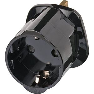 Brennenstuhl pl11280 reisstekker/reisadapter (reisstekkeradapter voor: Engeland stopcontact en eurostekker) kleur: Zwart