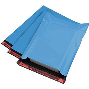 100 stuks grote verzendzakken grijs 30,5 x 40,6 cm - iSOUL [Gebruik in pakketten, levering, verzending, post, verpakking] [Plastic enveloppen] blauw