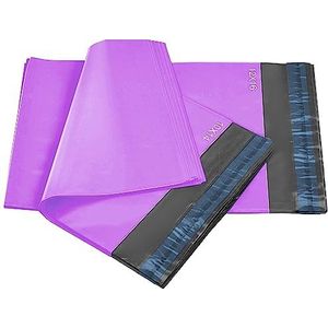 50 Gemengde Paarse Mailing Poly Postal Self Seal Zakken 2 Maten 25 Van Elke iSOUL Kleine tot Grote Mailing Zakken Postverpakking Diverse Mailers