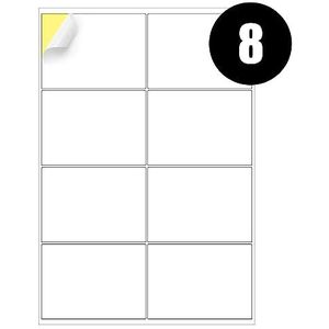 A4 etiketten 8 per vel, 20 vellen 160 kleverige etiketten, adreslabels, printerlabels, iSOUL zelfklevend afdrukbaar A4 stickerpapier om af te drukken, laseretiketten stickers [Sneldrogend]