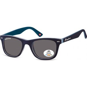 Montana Vierkant unisex zwart blauw rubbertouch grijs gepolariseerde mp41 zonnebril
