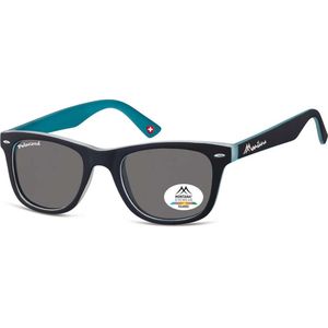 Montana Vierkant unisex marineblauwe rubbertouch grijs gepolariseerde mp41 zonnebril