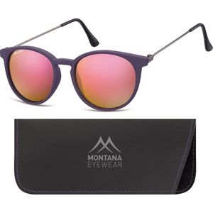 Montana MS33C - Zonnebril - Ronde retro style - Paars - Lensbreedte 50 mm