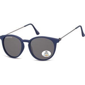 Zonnebril Montana blauw met smoke polarized glas