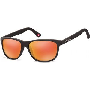 Montana By Sgb Zonnebril Unisex Zwart/rood (ms48)