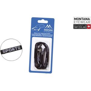 Montana brillenkoord BC1 sport zwart met witte tekst - one size fits all