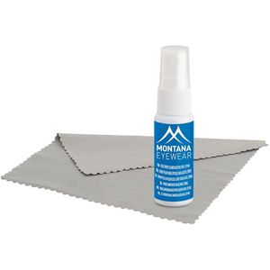 Brillenpoetsset - 2-delig - Microvezel Doekje en Alcoholvrije Reinigingsvloeistof 20 ml