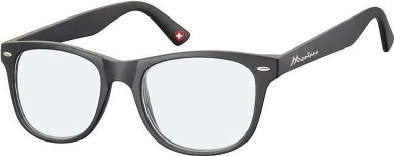 Montana - Leesbril - Zwart - +1.00 dpt - Blauw Licht Filter