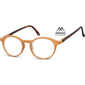 Montana Eyewear MR65D leesbril +3.50 Karamel - Tortoise  - rond