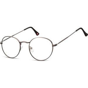 Montana Eyewear HMR54 Leesbril rond metaal +3.00 Gunmetal