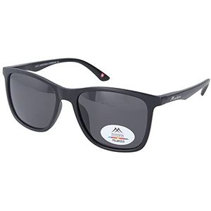 Montana Eyewear MP6 polariserende zonnebril van mat kunststof met veerscharnier in zwart