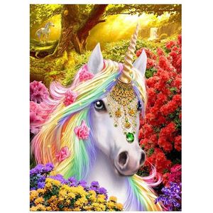 Staples Choice Crystal Art diamond painting kit Unicorn Forest 40 x 50 cm