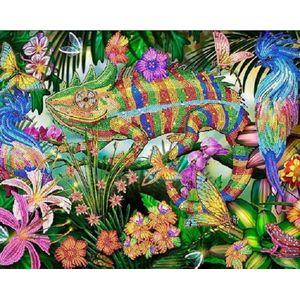 Diamond Painting Chameleon Jungle - 40 x 50 cm