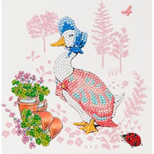 Crystal Card kit Peter Rabbit Jemima Puddle-Duck (partial) 18 x 18 cm.
