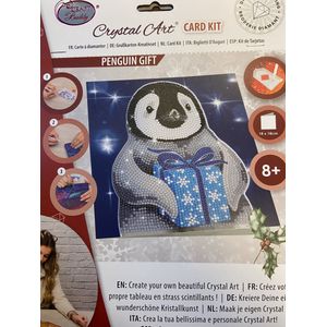 crystal art card kit - pinguin gift