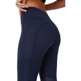 TCA Dames SuperThermal Leggings - Donkerblauw - Superfit Anti-Drop Tailband