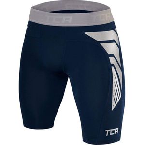 TCA Mannen CarbonForce Pro Compressie Basislaag Korte Broek Thermisch Ondergoed - Donkerblauw, M