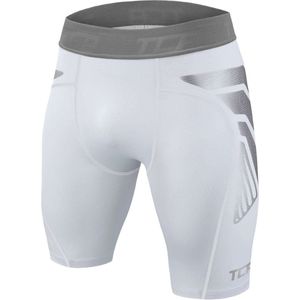 TCA - CarbonForce Pro Compressie Basislaag Korte Broek - Wit - Thermisch Ondergoed
