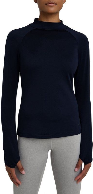 TCA - SuperThermal Lange Mouw Hardloop Trainings Top - Donkerblauw - Materiaal: Thermisch