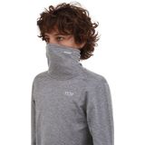 TCA Jongens Warm-Up Hoge Kraag Thermische Hardloop Top - Licht Grijs, 12-14 Jaar