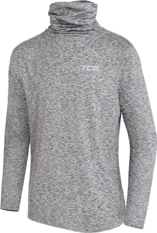 TCA Jongens Warm-Up Hoge Kraag Thermische Hardloop Top - Licht Grijs, 12-14 Jaar
