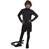 TCA Jongens Warm-Up Hoge Kraag Thermische Hardloop Top - Zwart, 6-8 Jaar