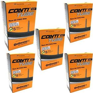 Continental Unisex Race Tube Wide 28"" S60 Re [25-622->32-630] binnenslang-packs, zwart, 700 x 25-32c