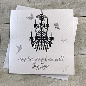 witte katoenen kaarten Palace, pad, Wereld, Handgemaakte Nieuwe Home Card, Code PD191