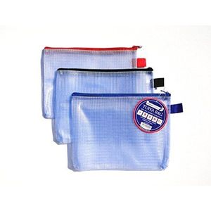 A5 Tuff Bag Rits Portemonnee Clear Plastic Portefeuilles Rits Pouch Bestand Etui Map Waterbestendig Versterkte Heavy Duty Mesh Zakken (Past A5-3 Pack)