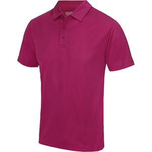 Herenpolo 'Cool Polyester' korte mouwen Hot Pink - L
