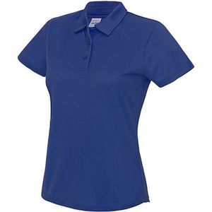 Damespolo 'Contrast Cool' korte mouwen Royal Blue - M