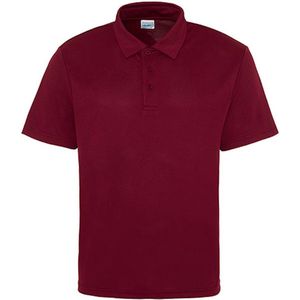 Herenpolo 'Cool Polyester' korte mouwen Burgundy - M