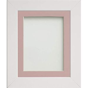 Frame Company Watson Range White 12x10"" Fotolijst met roze houder voor afbeelding 9x7 inch *Keuze van maten*