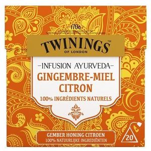 Twinings Ayurveda Thee gember honing citroen Doos 20