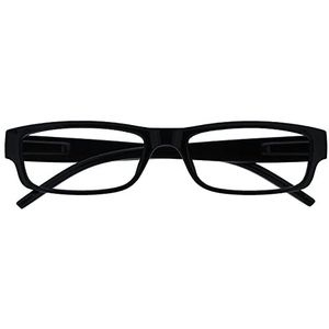 OPULIZE Unisex Ace Reading Bril, zwart, +1,00 Dioptrien