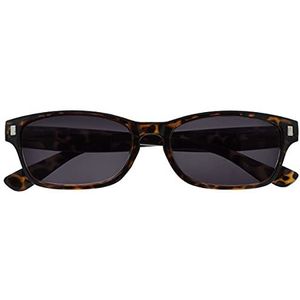 The Reading Glasses Company bruine schildpad zonne-lezer UV400 heren dames lente scharnier S10-2 +1,00
