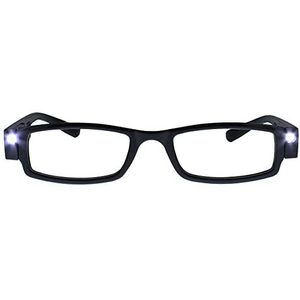 The Reading Glasses Company Verlichte LED Nachttijd Licht Lezers Mens Womens Zwart L1-1+1.50