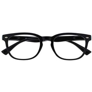 The Reading Glasses Leesbril, zwart, Gregory Peck Style Mannen Vrouwen R14-1 +1,50