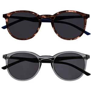 Opulize Met 2 Stuks Groot Mannen Vrouwen Grijs Doorzichtig Zwart Armen Zon Lezers UV400 SS60-7C +0,00