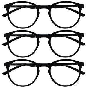 Opulize Met 3 Stuks Blauw Licht Blokkeert Leesbril Computer Gamen Zwart Mannen Vrouwen BBB60-1 +2,00
