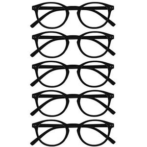 Opulize Zen Pack leesbril, glanzend, roze, donkerpaars, kleine mannen en vrouwen, RR24-4 + 3,00