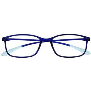 Opulize Ice Super Lichtgewicht Leesbril Kristal Blauw Vrouwen Mannen Scharnieren Met Veer R61-3 +1,00